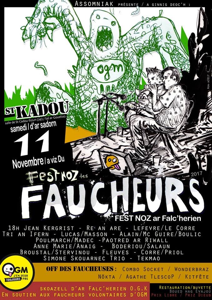 Affiche de l'événement Fest-Noz des faucheurs (2017) créée par ron-x