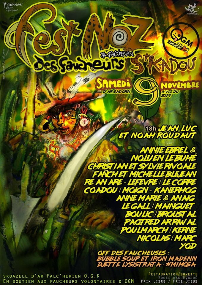 Affiche de l'événement Fest-Noz des faucheurs (2019) créée par ron-x